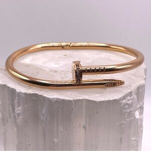 Rose Gold Nail Rhinestone Wrap Bracelet